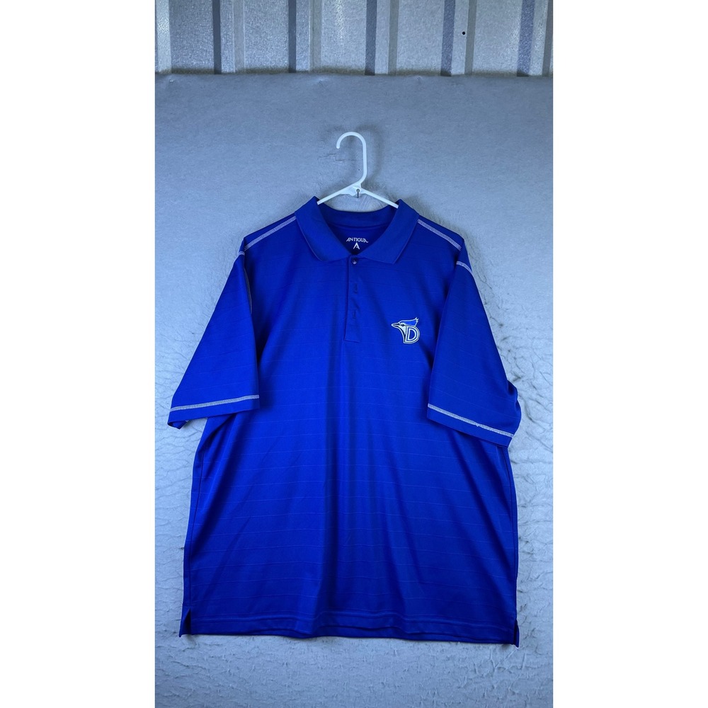 Antigua Polo Shirt Mens XL Blue Excellent Dunedin Blue Jays Short Sleeve Logo